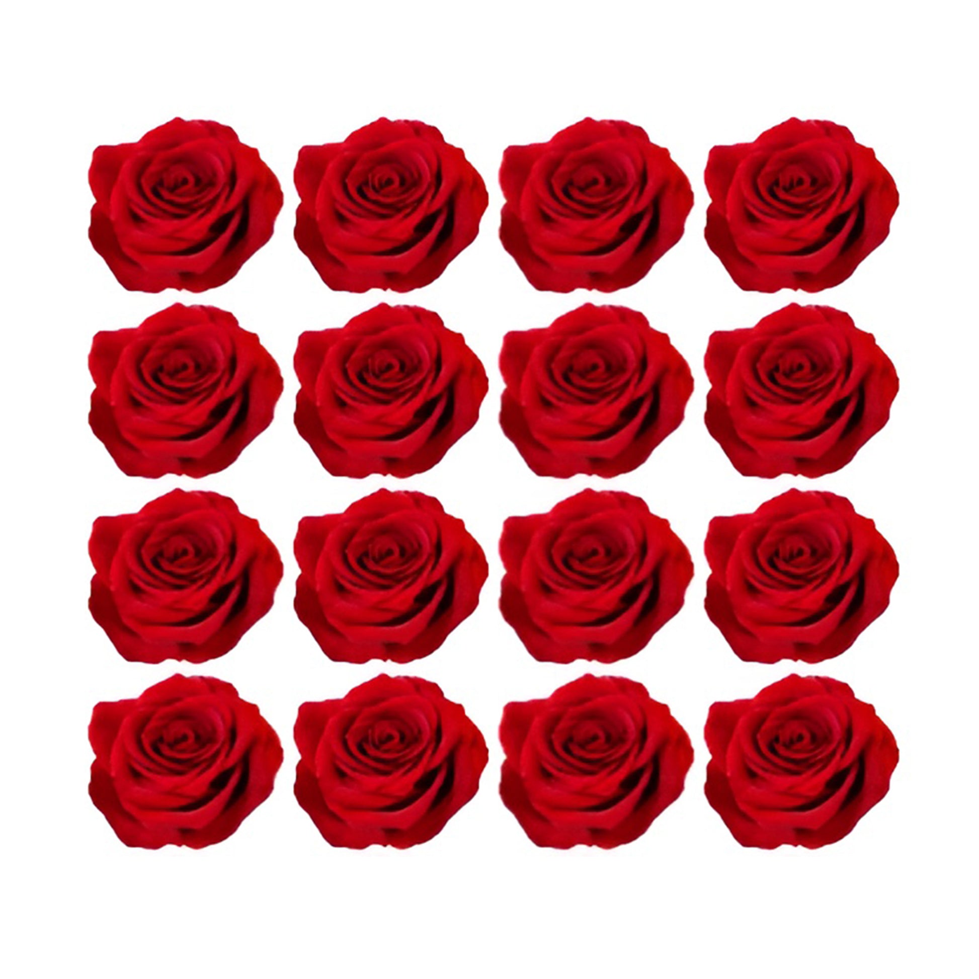 Pretty red roses Flowers edible wafer or icing cake cupcake valentines