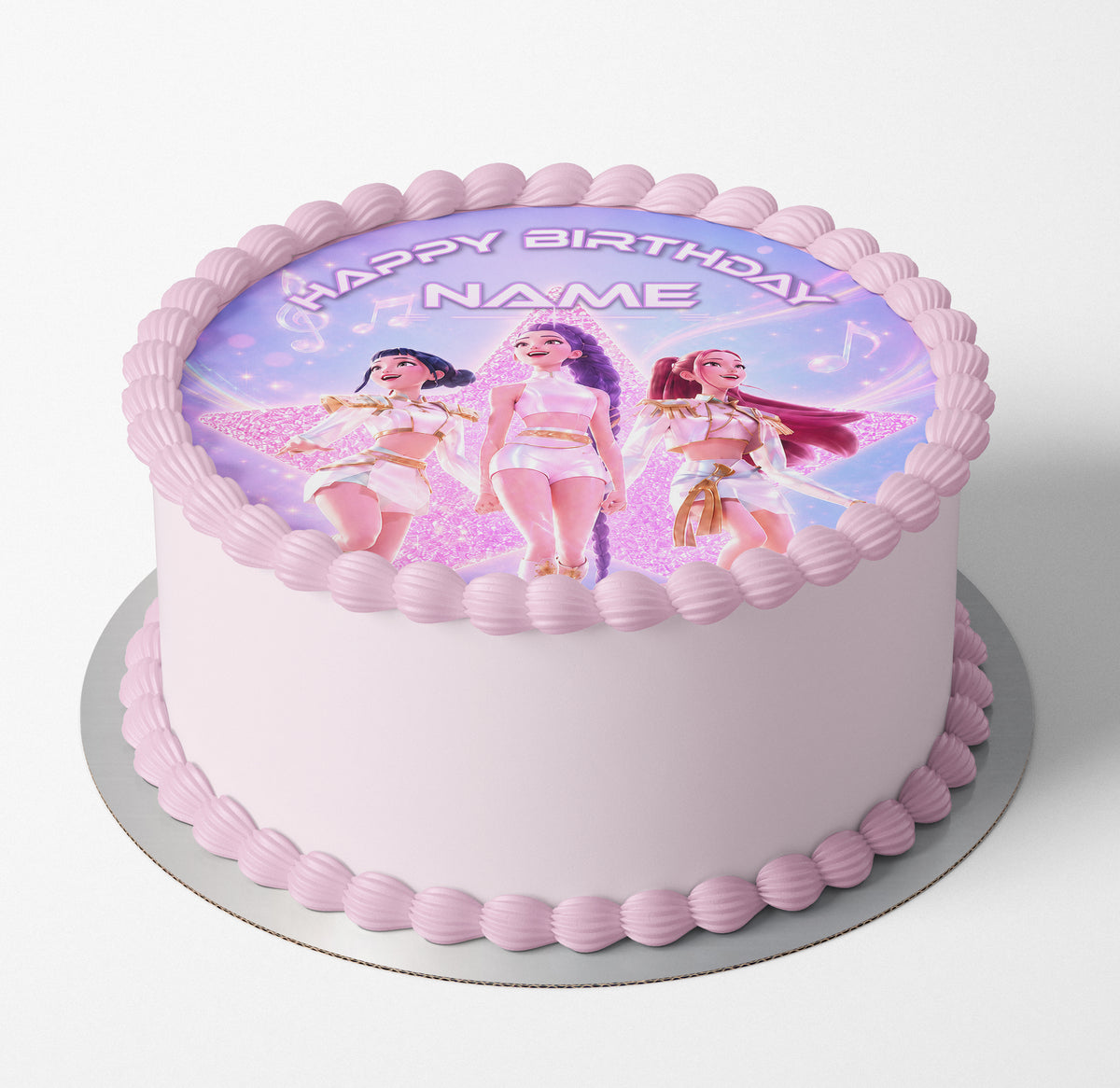 Kpop Hunters Golden Cloud Cake Topper