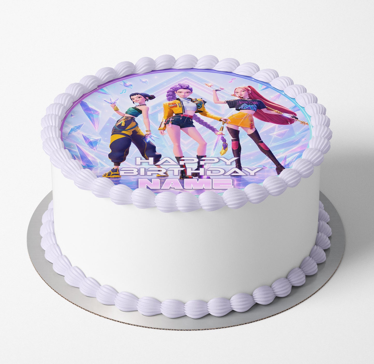 Kpop Hunters Crystal Cake Topper