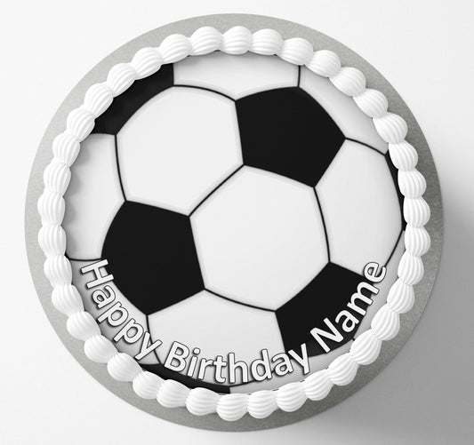 Soccerball sports ball soccer edible cake topper wafer icing cake decorating