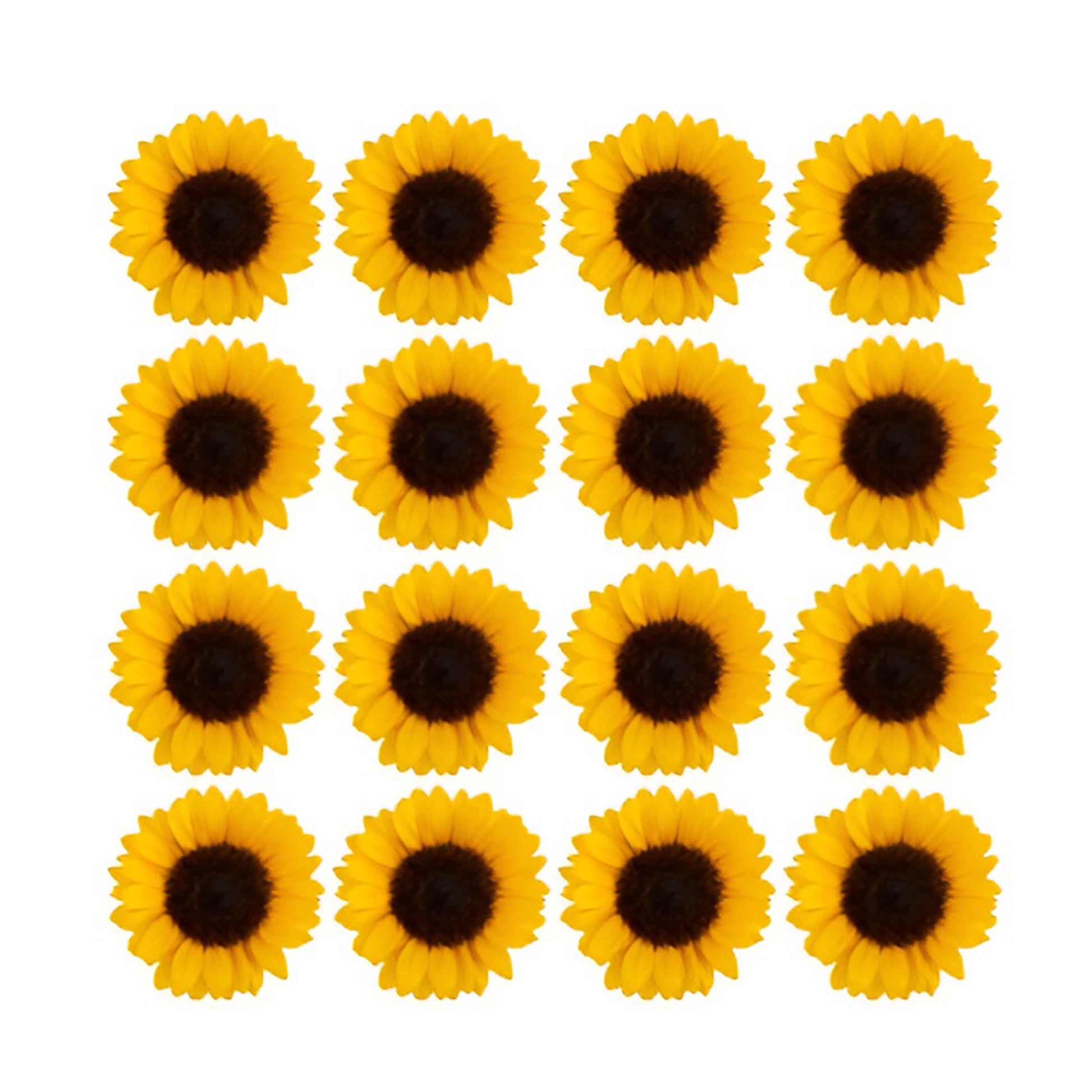 Pretty yellow sunflowers Flower edible wafer or icing cake cupcake 