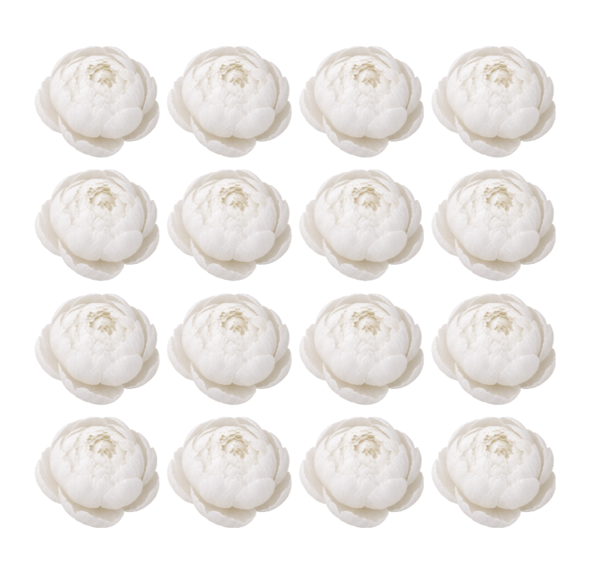 White Wedding Peonies Flowers edible wafer or icing cake cupcake great for  Weddings Birthdays