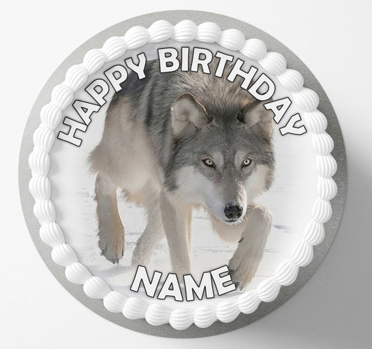 Dire wolf edible cake topper wafer icing cake decorating