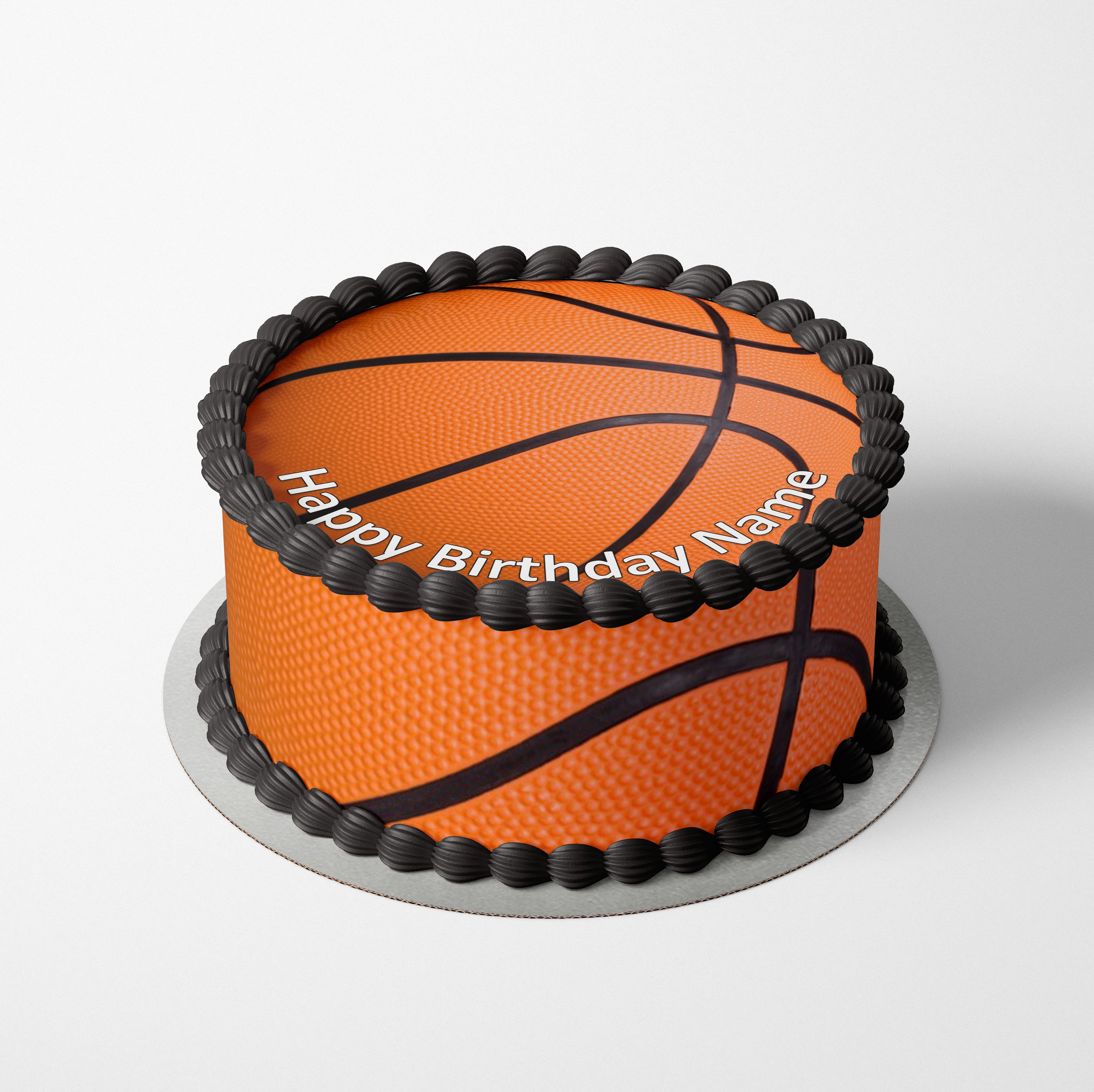 Basketball Fire Ice Edible Cake Topper Image ABPID07628 – A Birthday Place