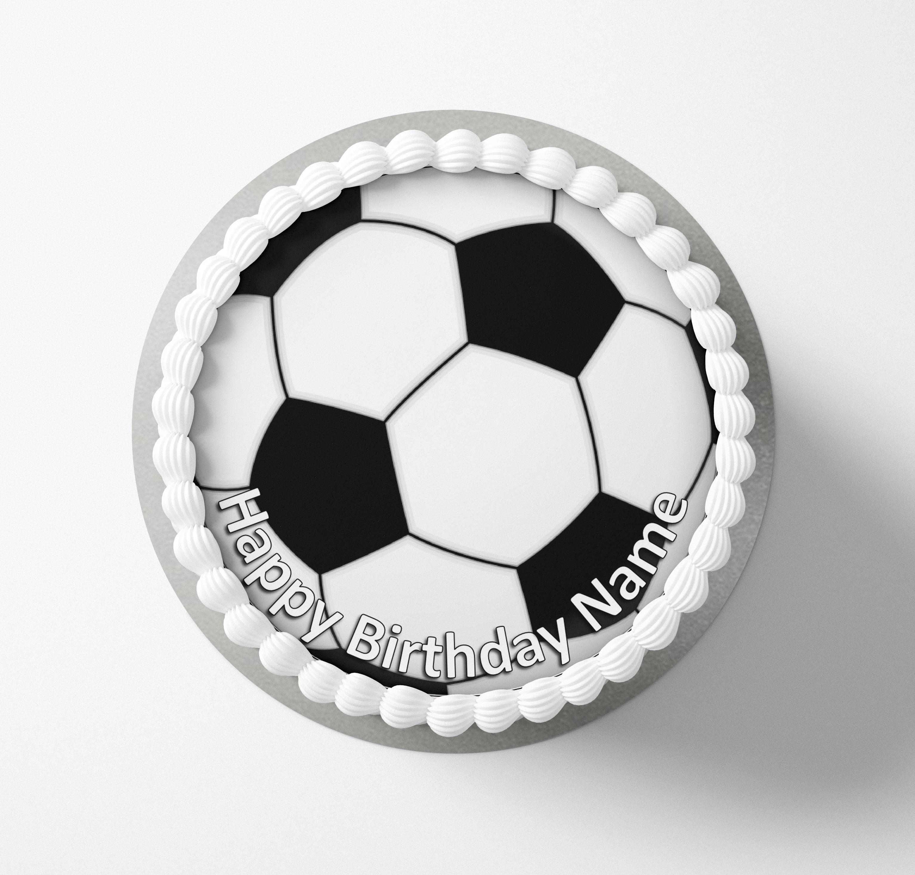 Football, Boots and Happy Birthday Motto Cake Topper