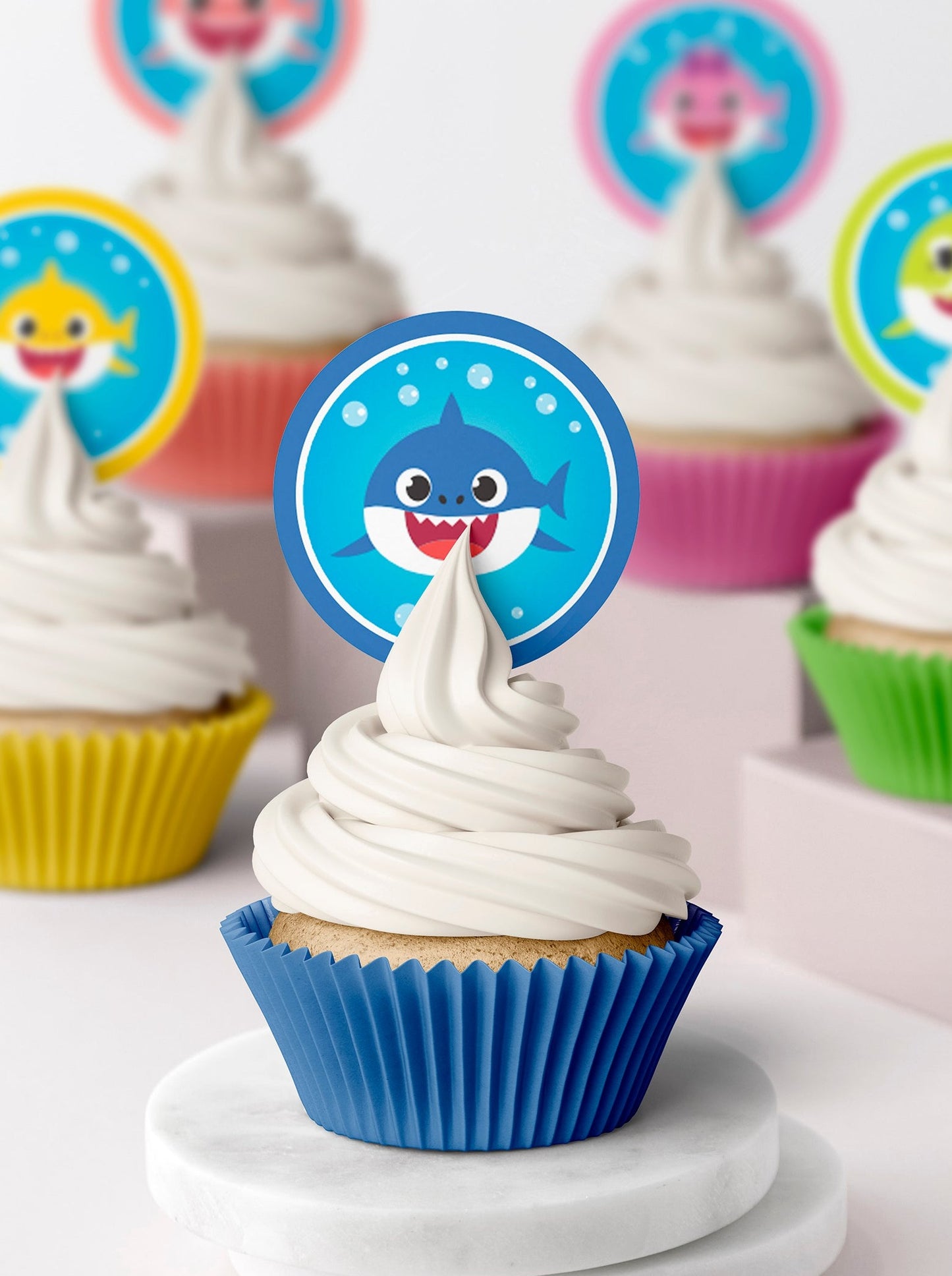 Baby Shark Cupcake & Cookie Toppers