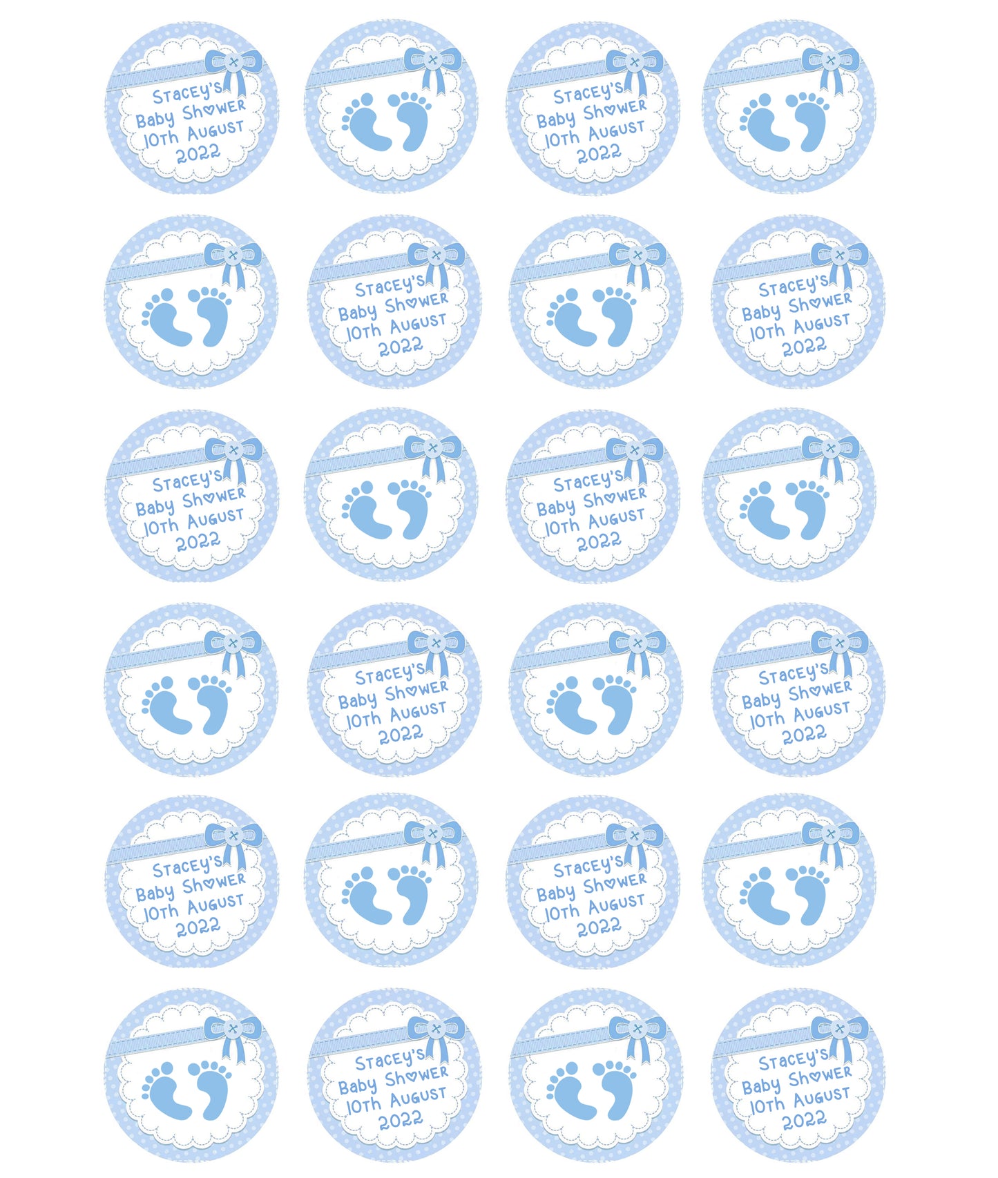 Customisable Baby Shower Cupcake & Cookie Toppers