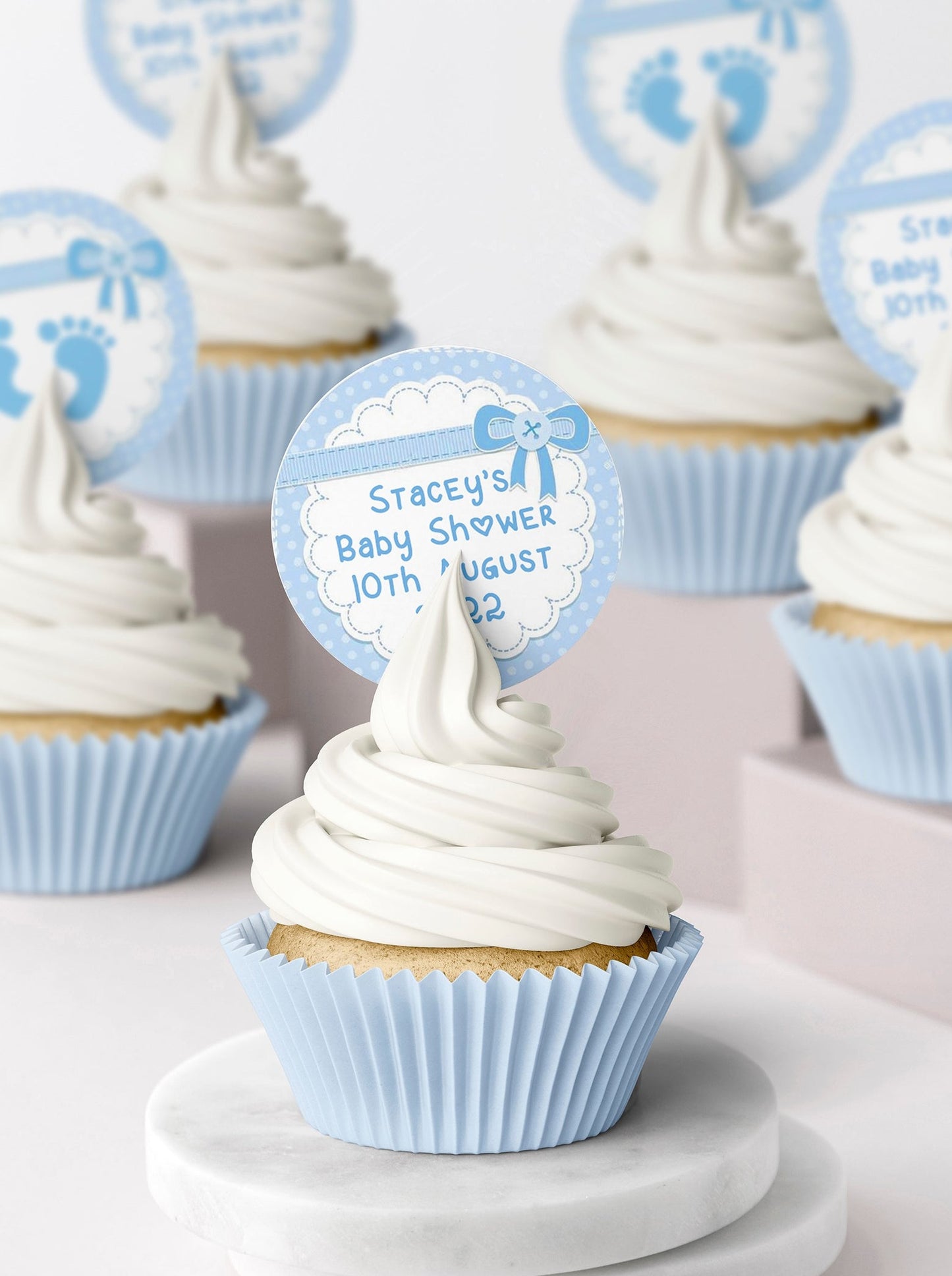 Customisable Baby Shower Cupcake & Cookie Toppers