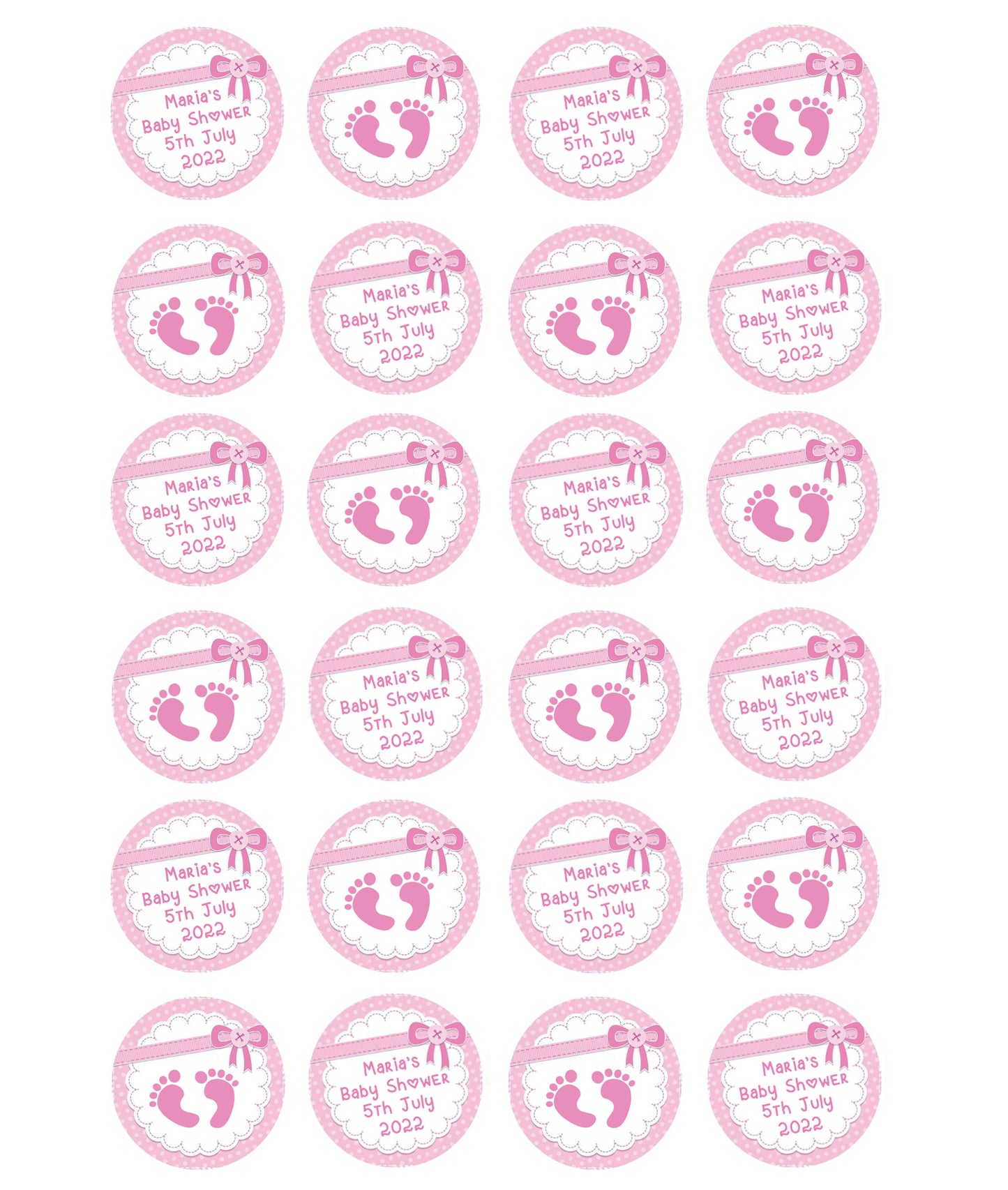 Customisable Baby Shower Cupcake & Cookie Toppers