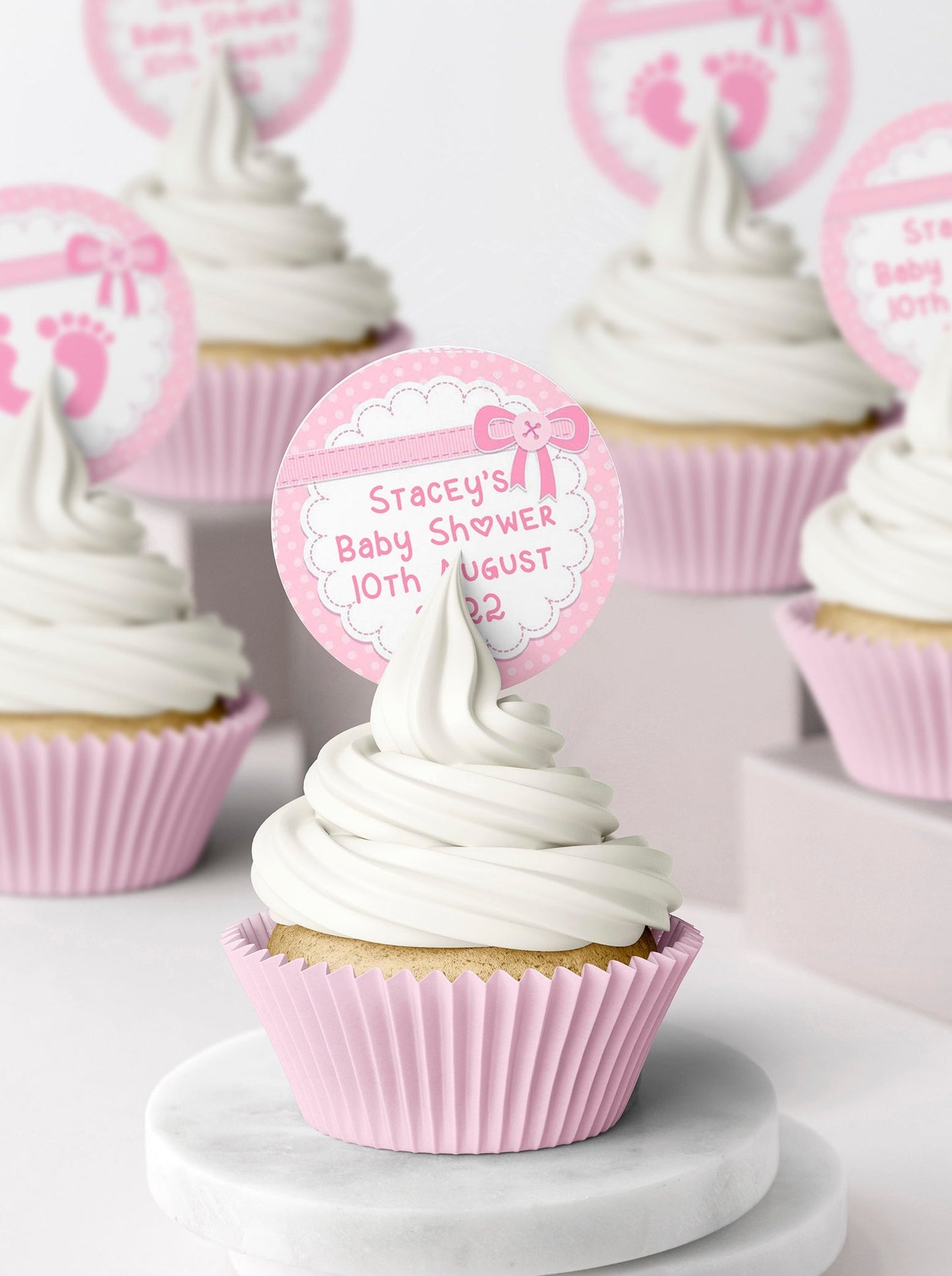 Customisable Baby Shower Cupcake & Cookie Toppers