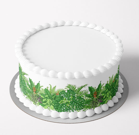 Jungle Plants Cake Wrap