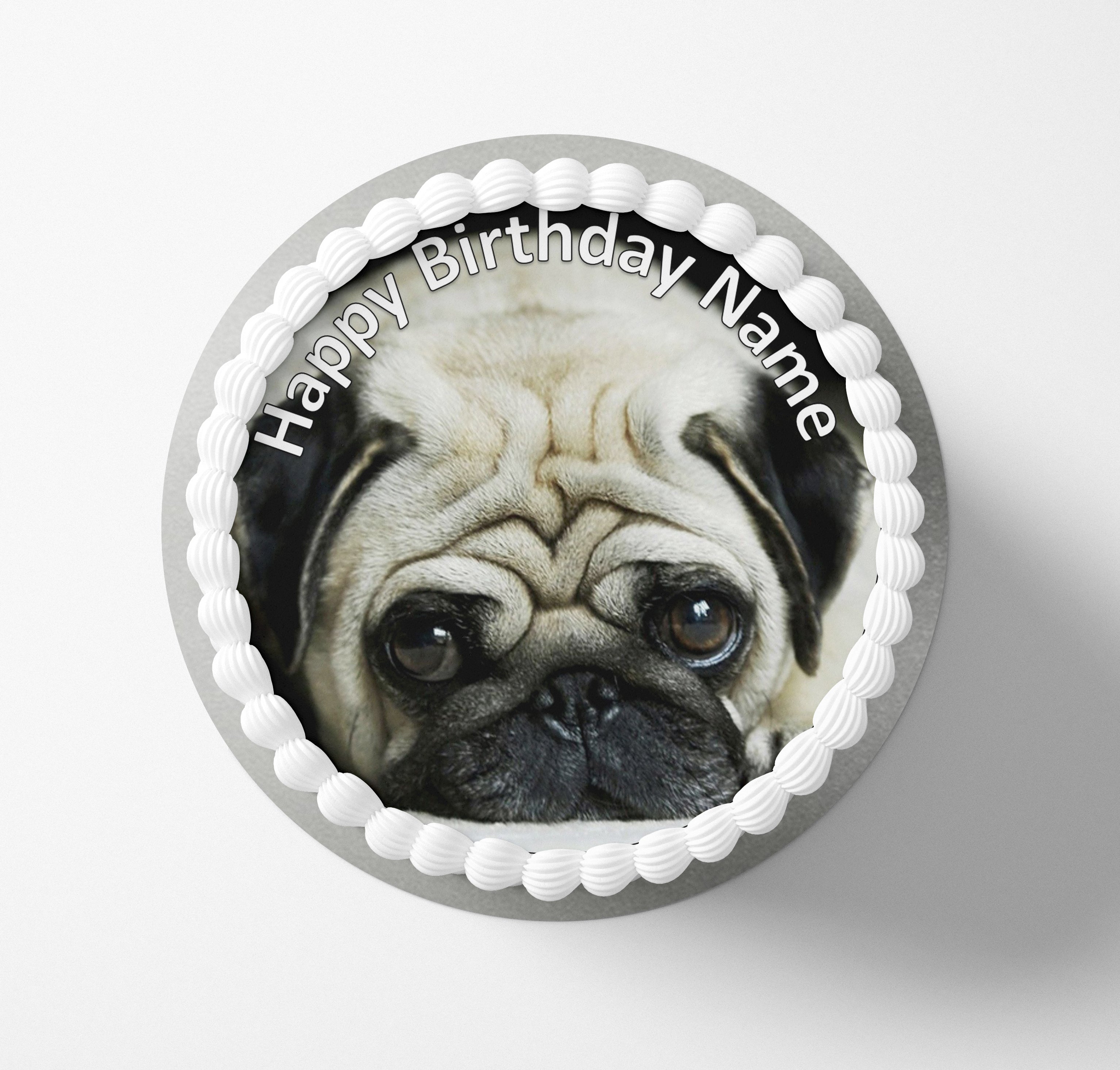 Pug cake outlet toppers