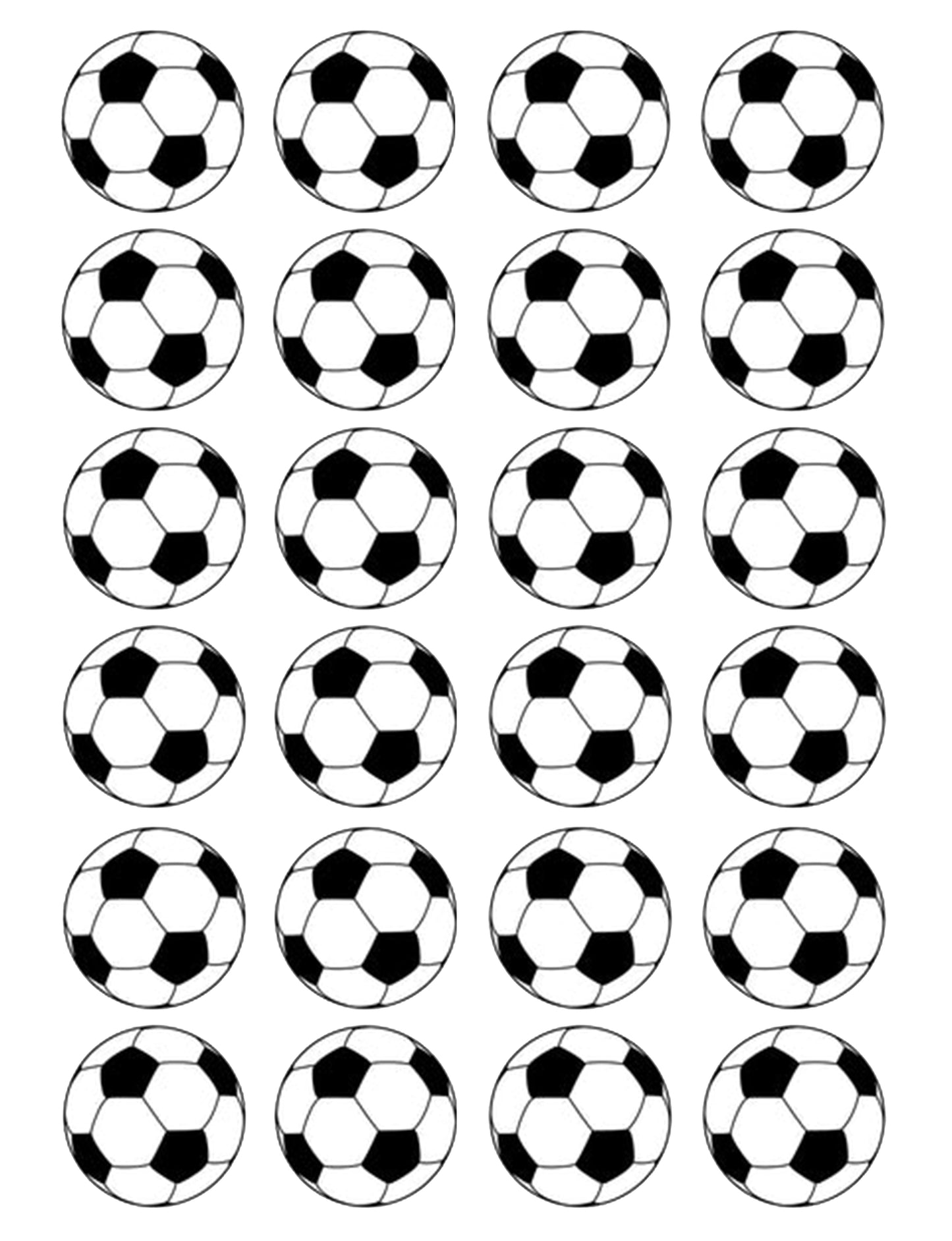 Soccer Ball Cupcake & Cookie Toppers