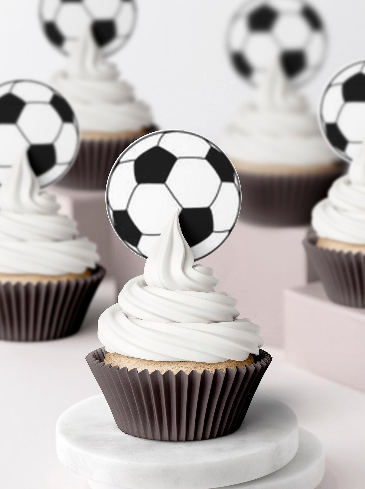 Soccer Ball Cupcake & Cookie Toppers