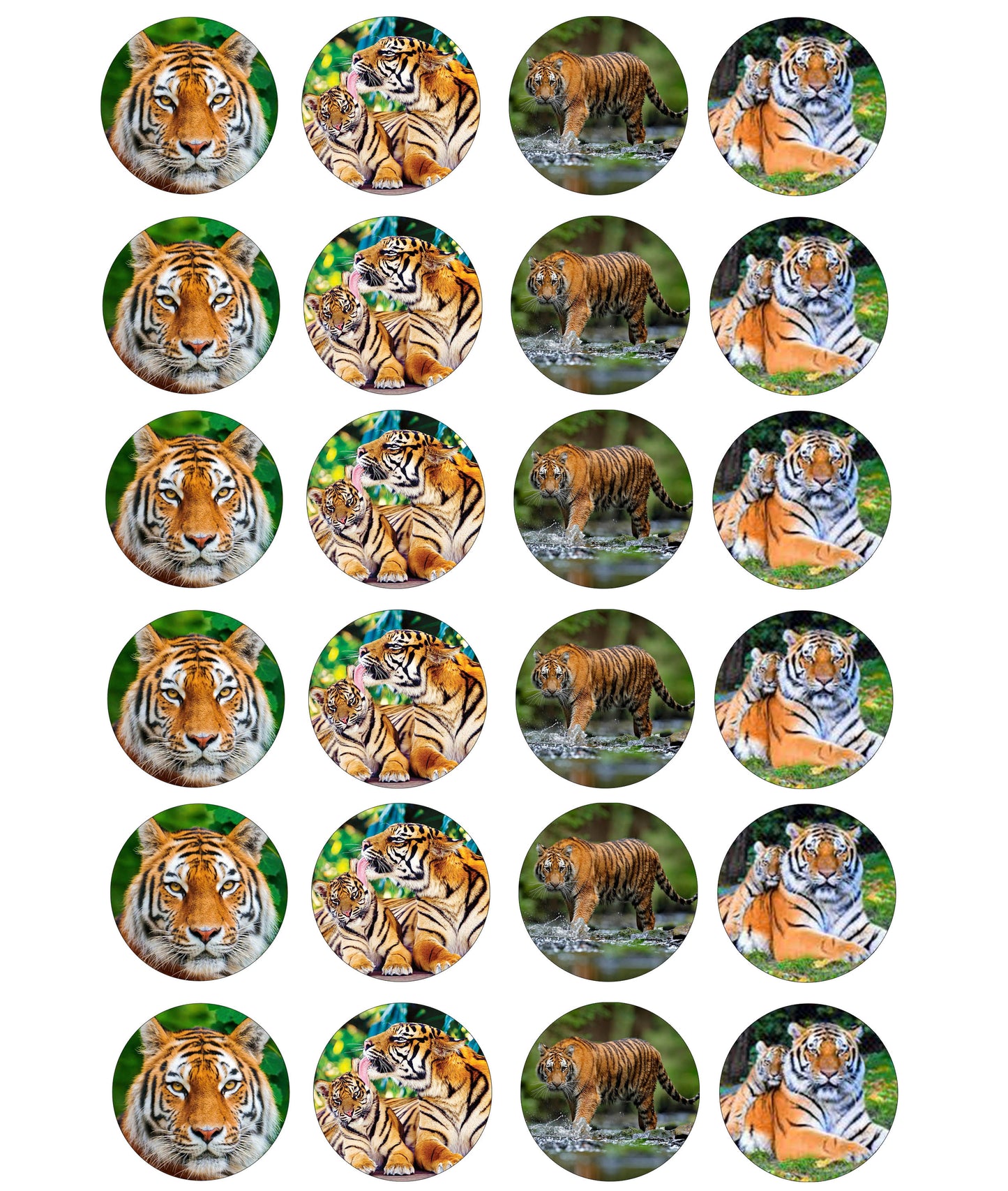 Tiger Cupcake & Cookie Toppers