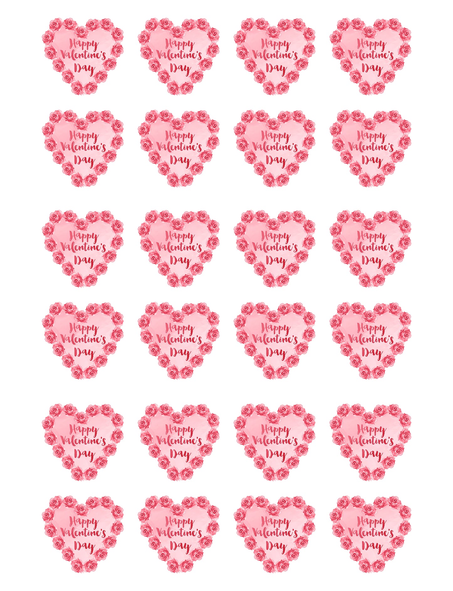 Valentines Day Heart Cupcake & Cookie Toppers